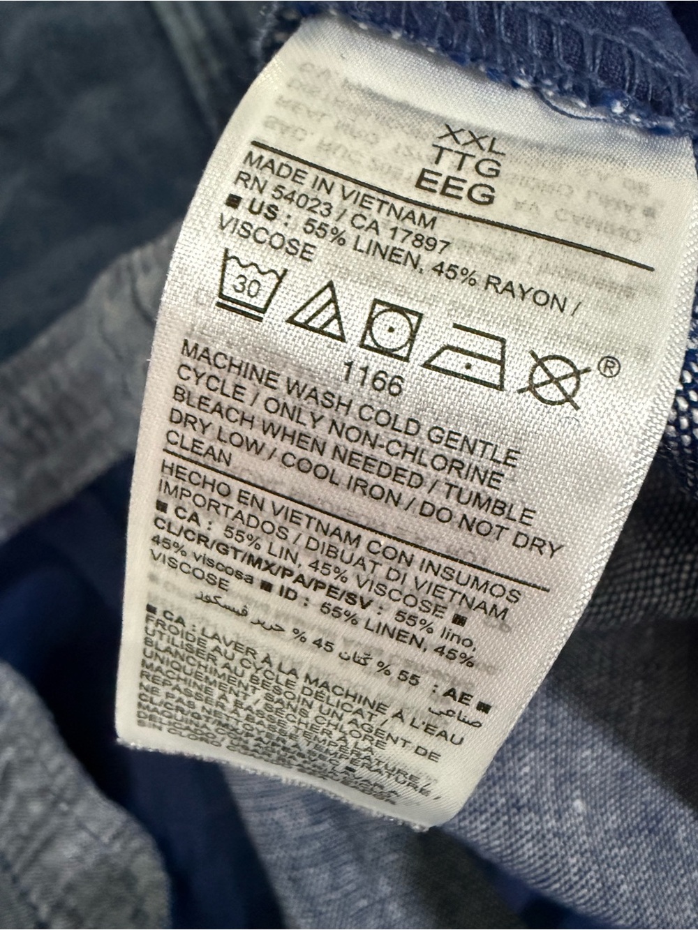 Old Navy NWT High-Waisted Cropped Linen-Blend Pants Chambray Blue - XXL - Picture 6 of 9